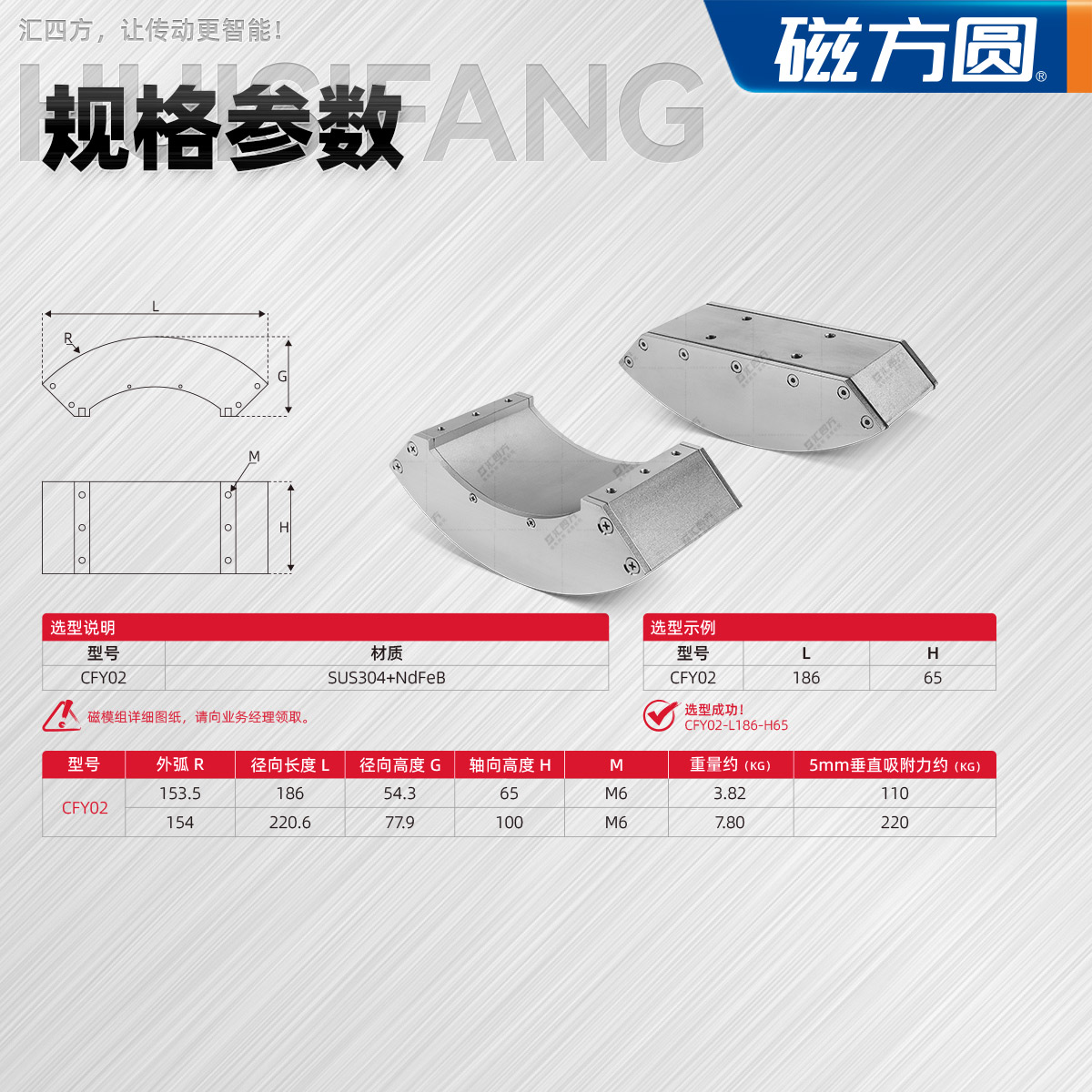 匯四方風(fēng)電塔筒機器人磁模組 CFY02